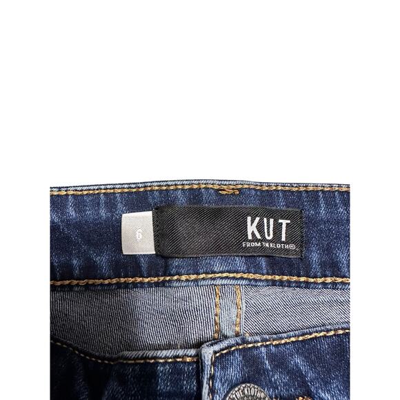 Kut From The Kloth Bermuda Denim Shorts Size 6 Style KS0407MB7 - Picture 4 of 9